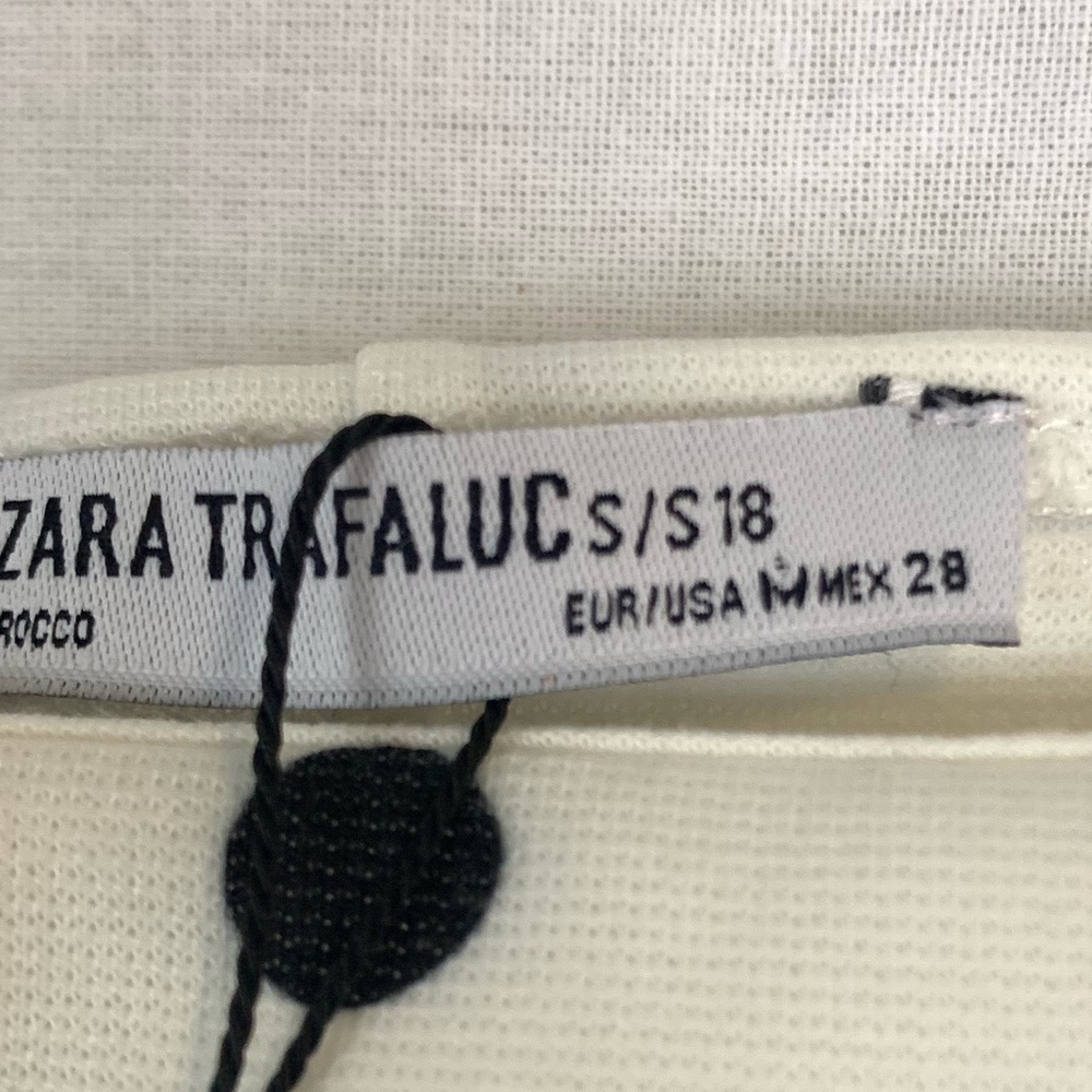 Zara White Black Polka Dot Strappy Mini Dress NWT - Picture 4 of 6